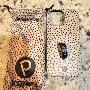 Loopy Case Tan and Black Polka Dot Phone Case